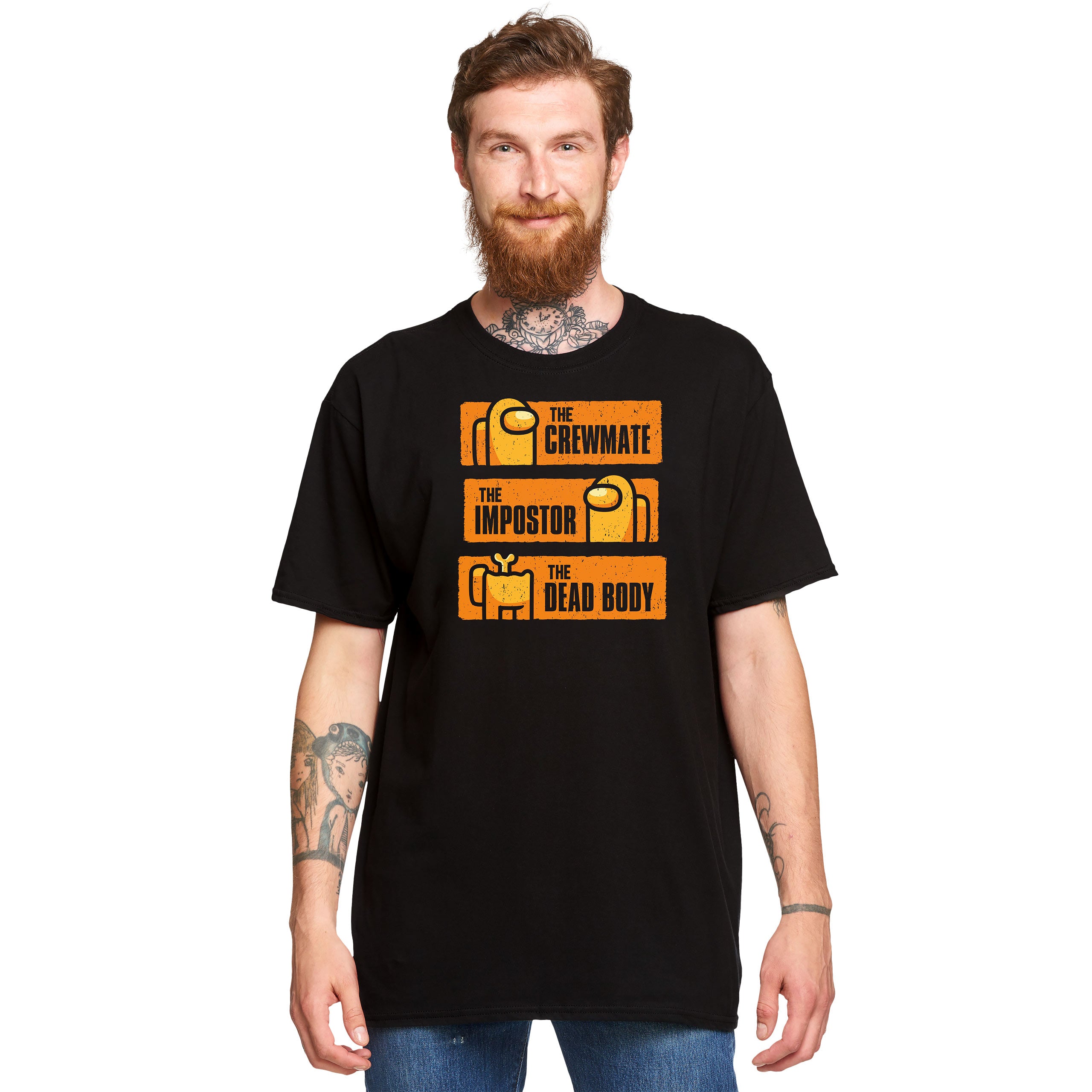 Productafbeelding Impostor From Life To Death T-shirt voor Among Us Fans Zwart