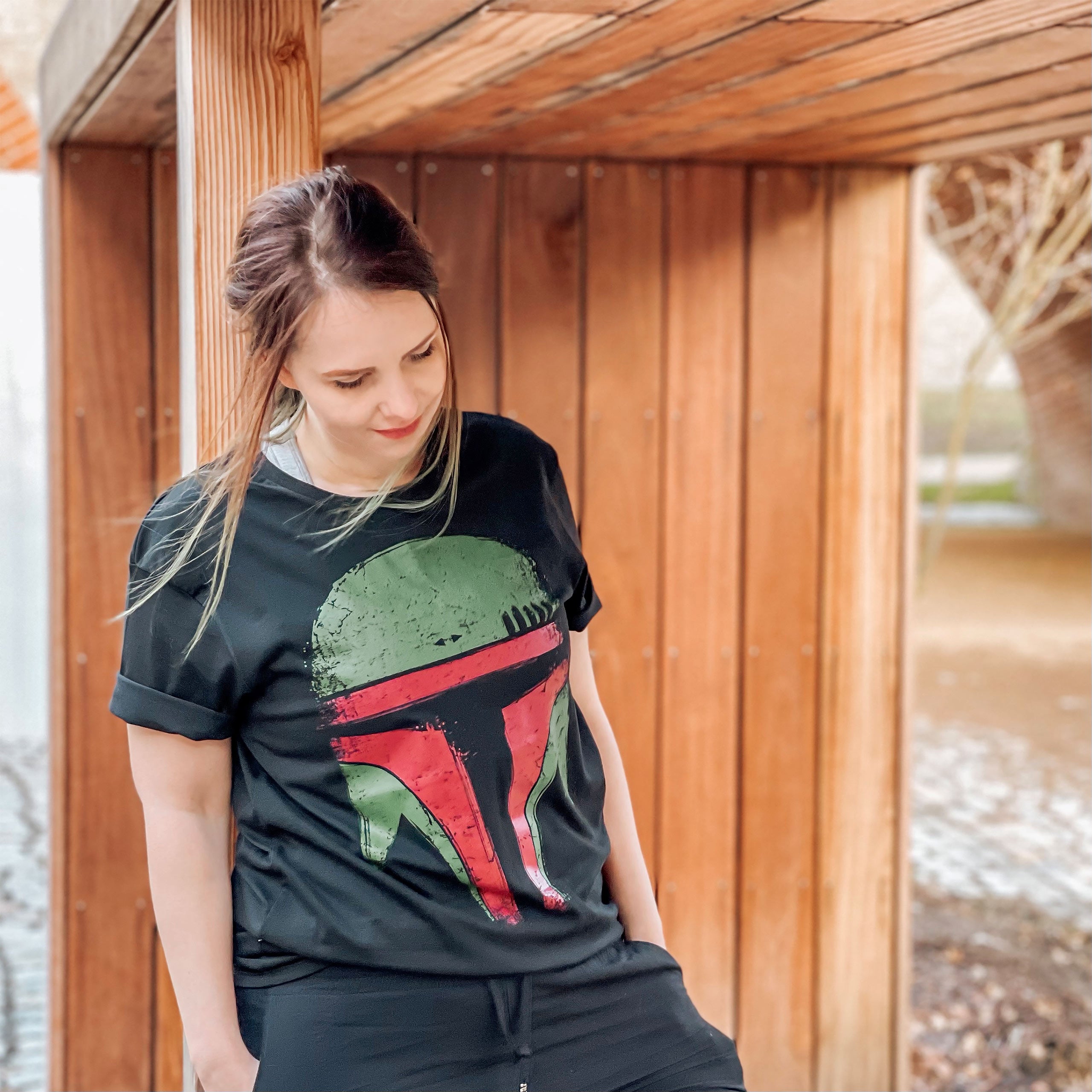Product image Boba Face T-Shirt for Star Wars Fans Black