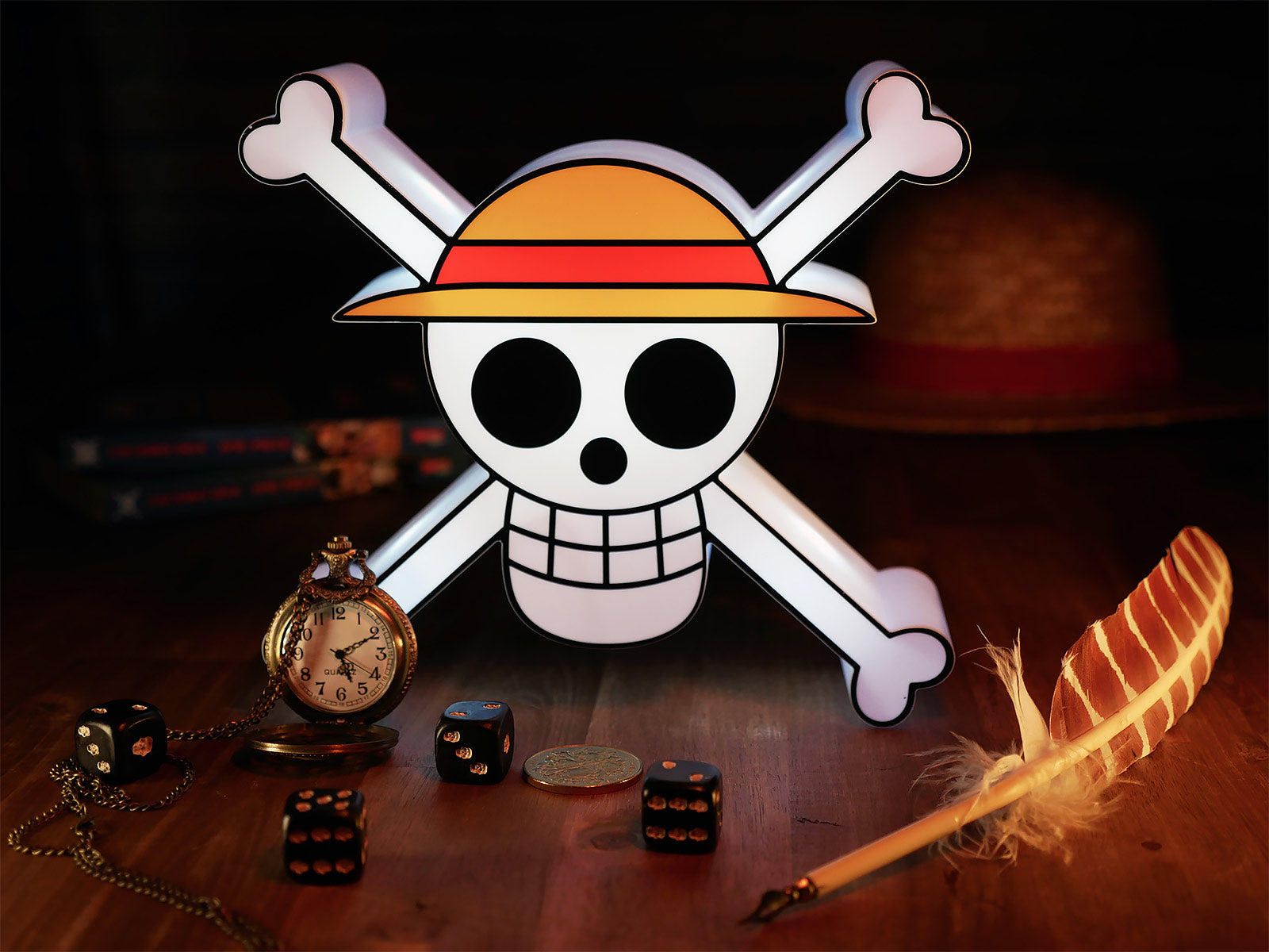Productafbeelding One Piece - Strohoed Bemanning Skull Tafellamp