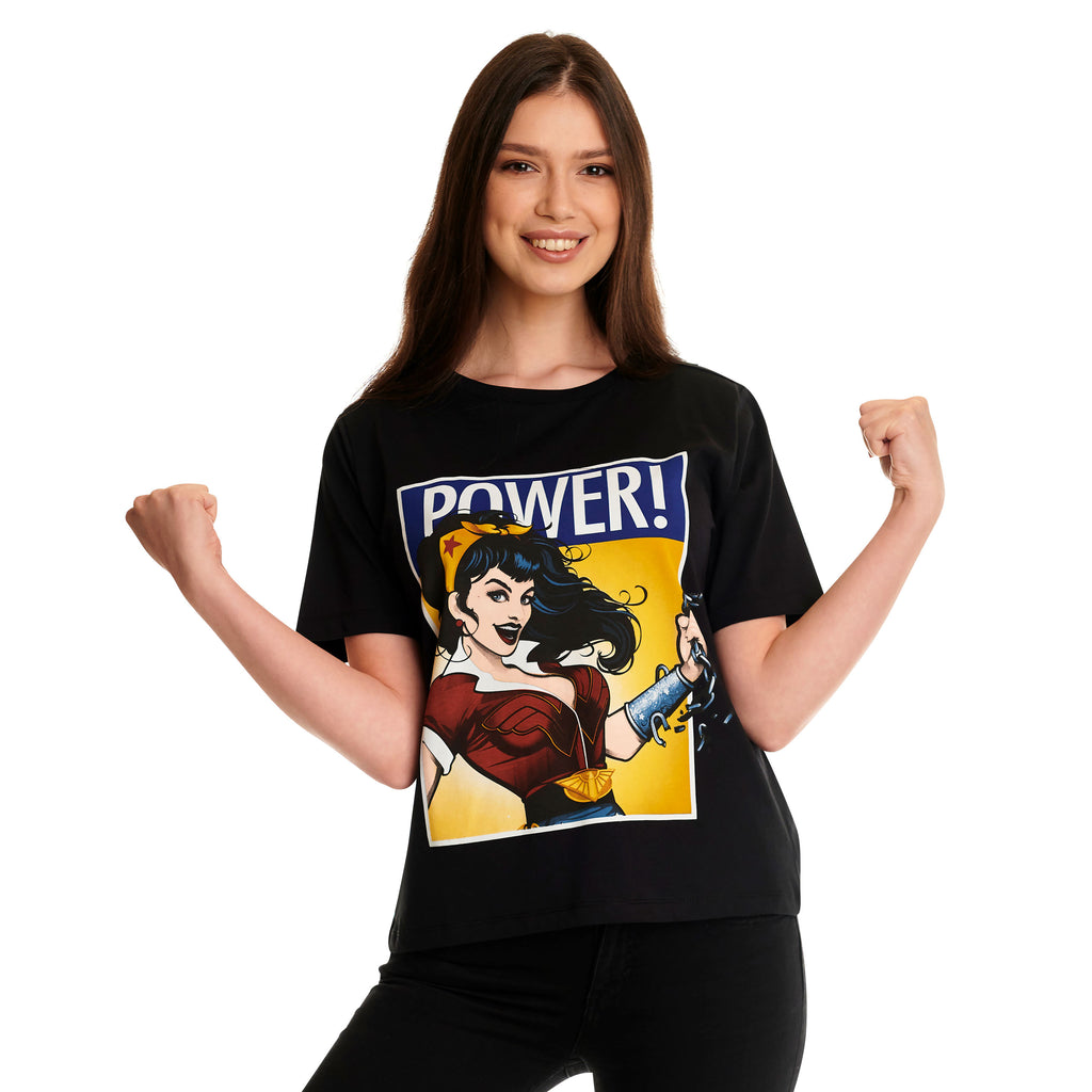 Productafbeelding Wonder Woman - We kunnen het! Dames T-shirt Zwart
