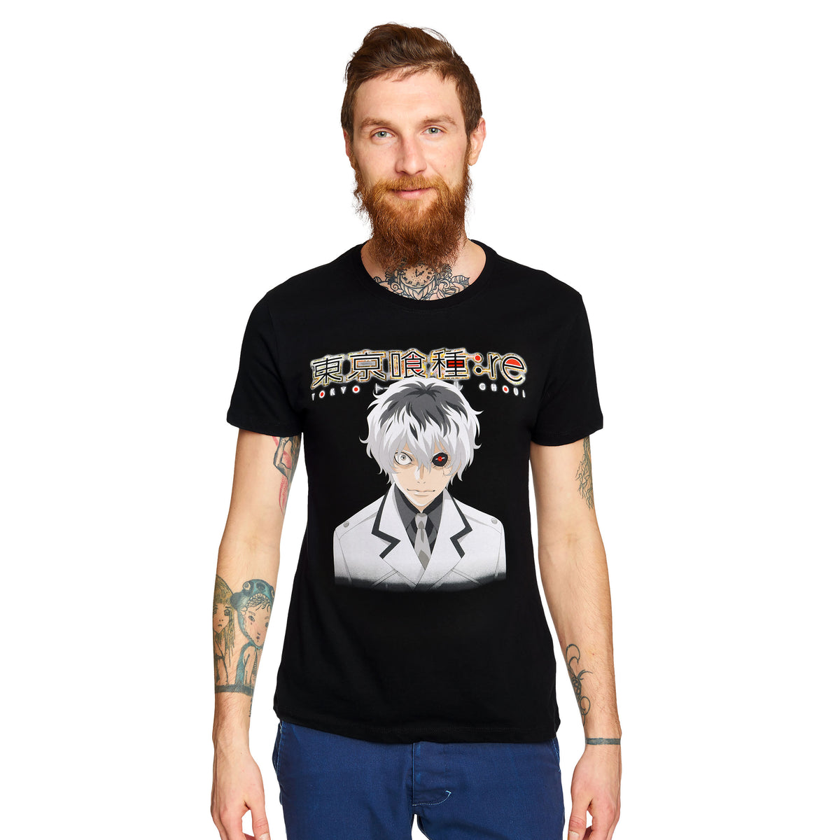 Productafbeelding Tokyo Ghoul - Ken Kaneki met Kakugan T-shirt zwart