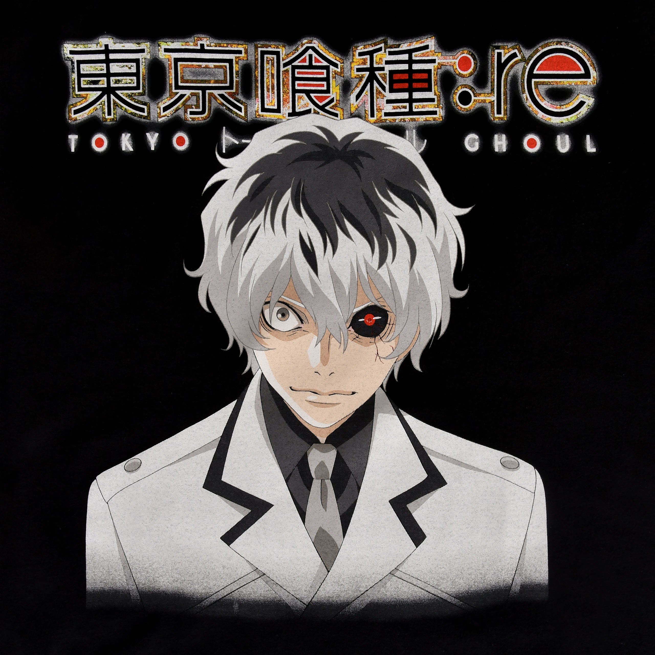 Productafbeelding Tokyo Ghoul - Ken Kaneki met Kakugan T-shirt zwart