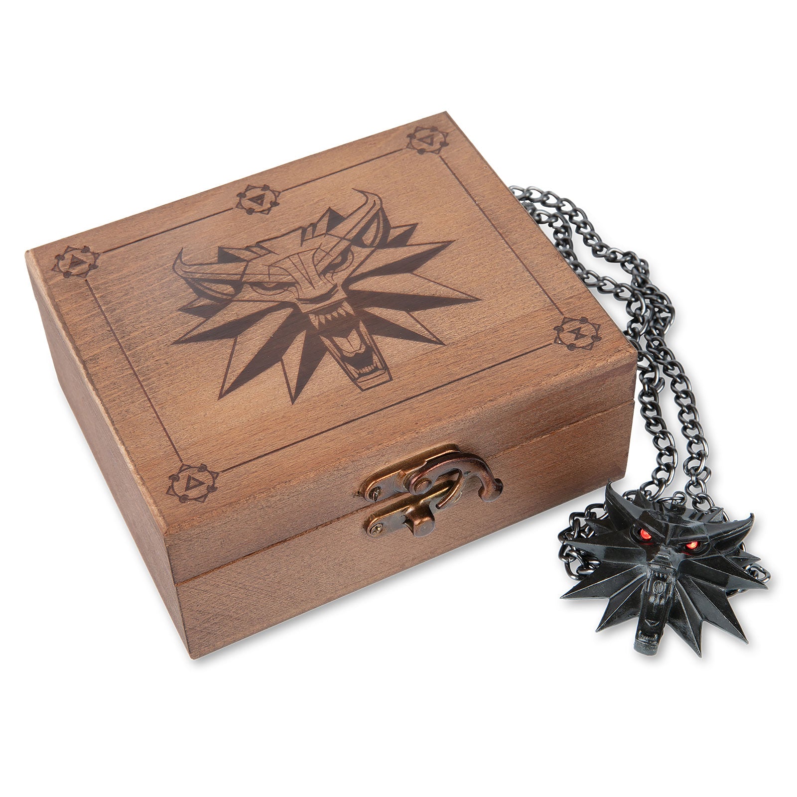 Productafbeelding Witcher - Wild Hunt Medaillon met LED-ogen in geschenkdoos