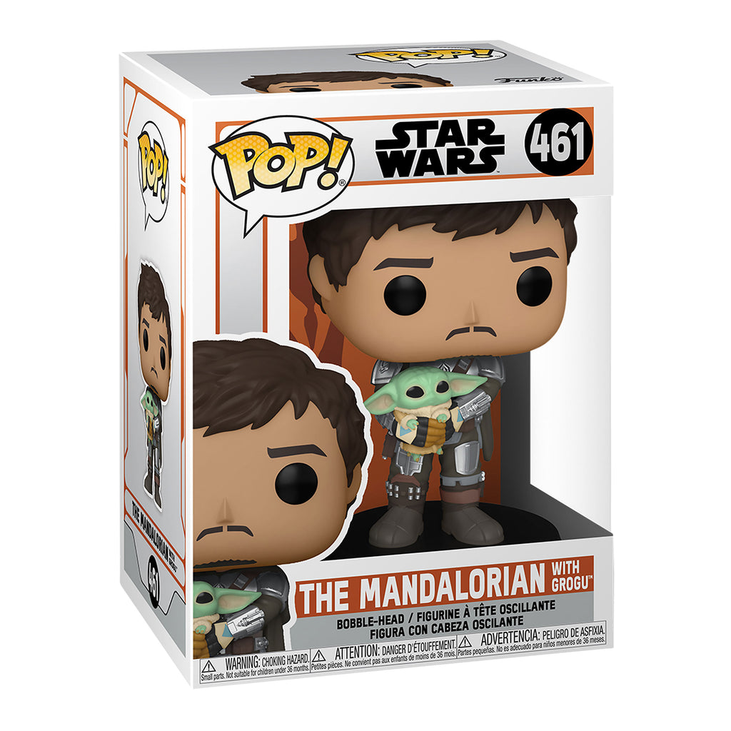 Productafbeelding Mando met Grogu Funko Pop Figuur - Star Wars The Mandalorian