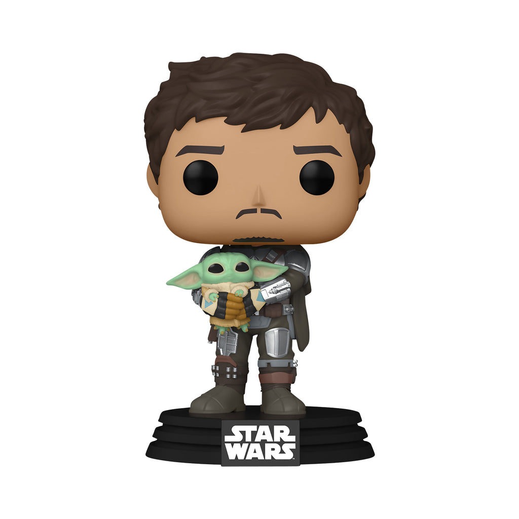 Productafbeelding Mando met Grogu Funko Pop Figuur - Star Wars The Mandalorian