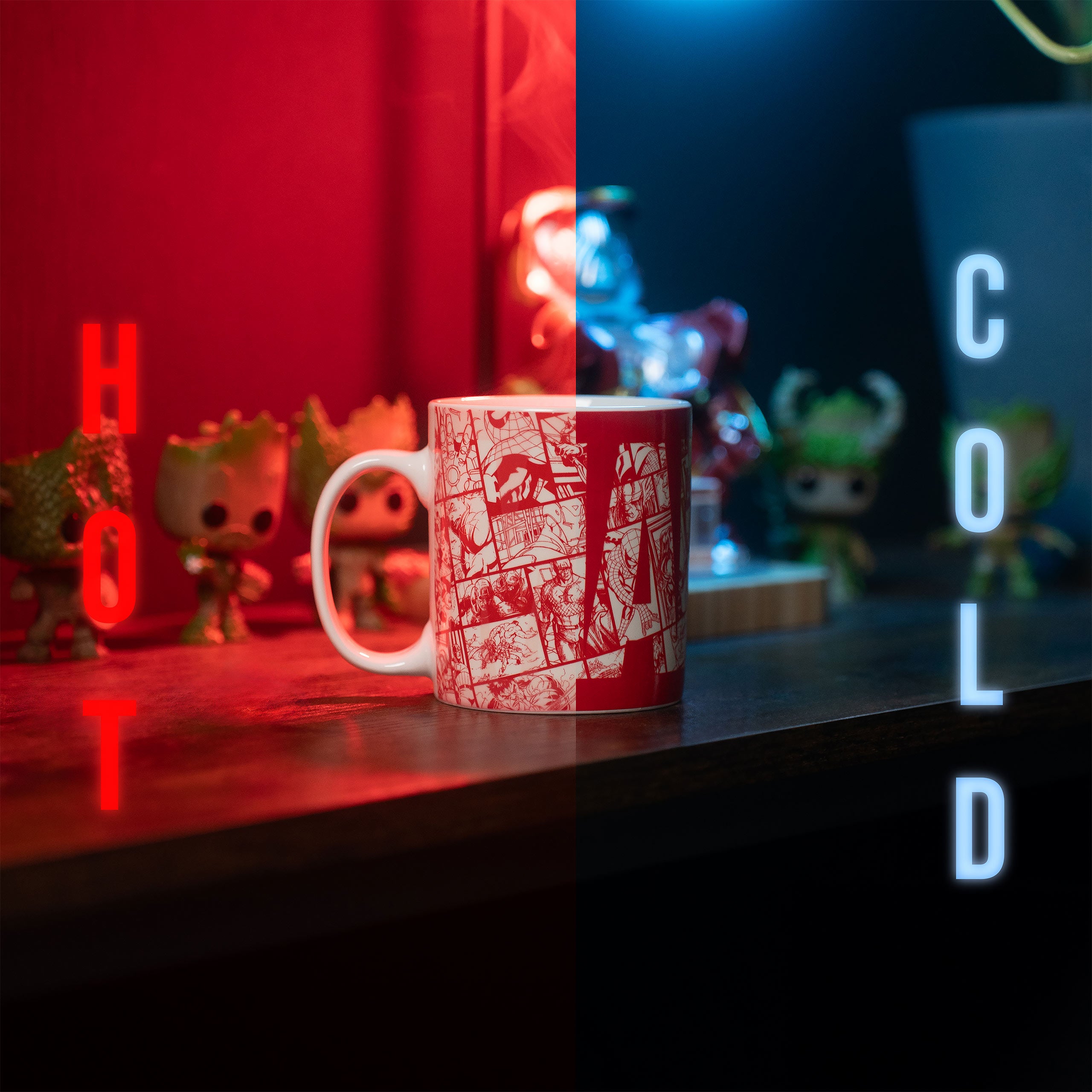 Productafbeelding Marvel - Comic Logo Thermoeffect Mok