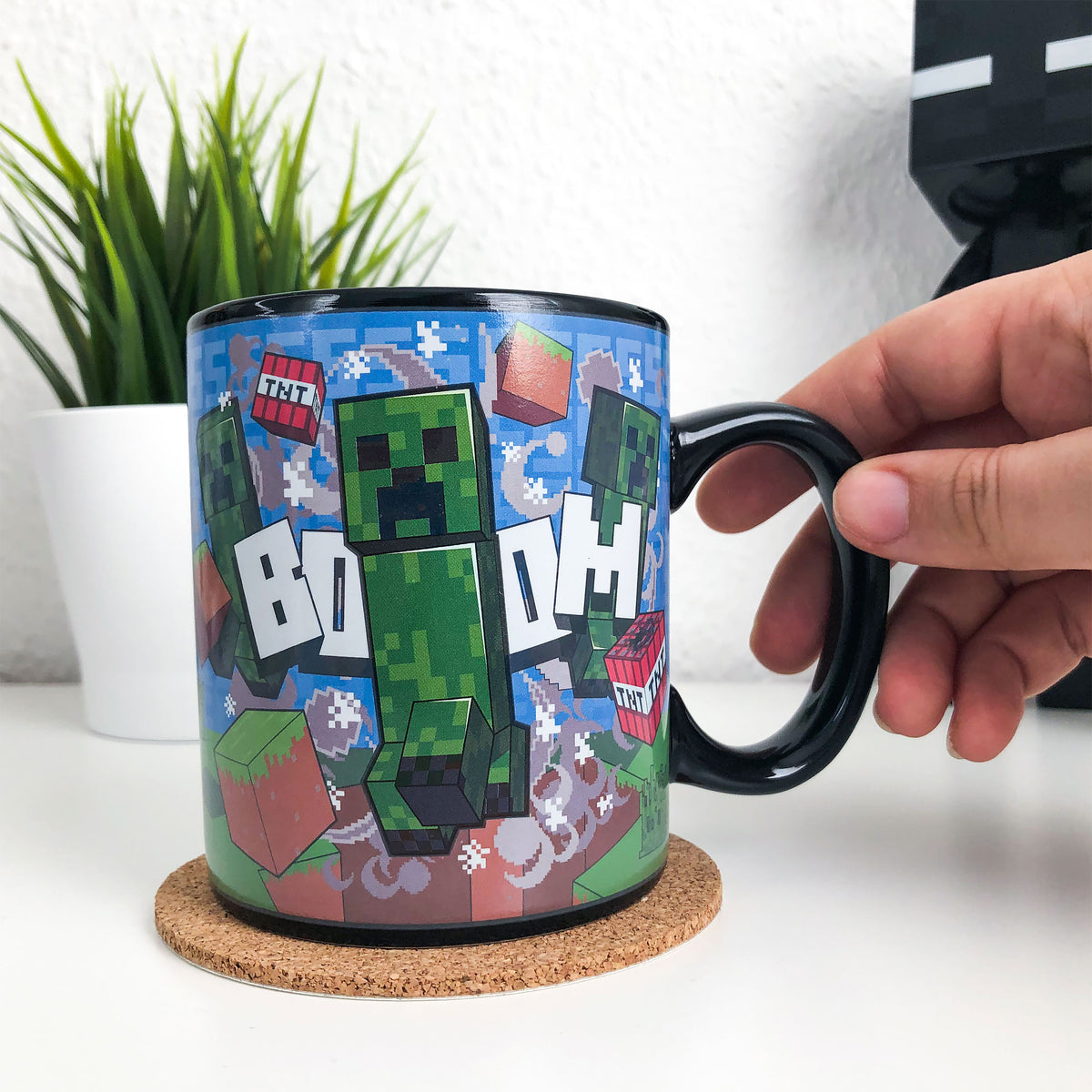 Productafbeelding Minecraft - Creeper Thermisch Effect Mok