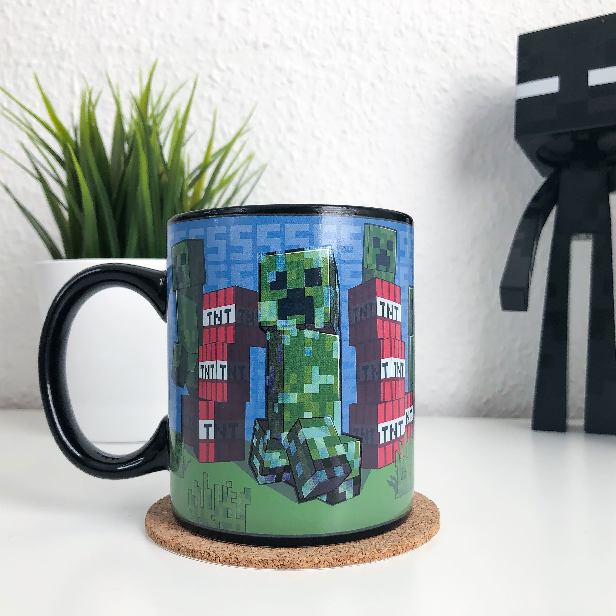 Productafbeelding Minecraft - Creeper Thermisch Effect Mok