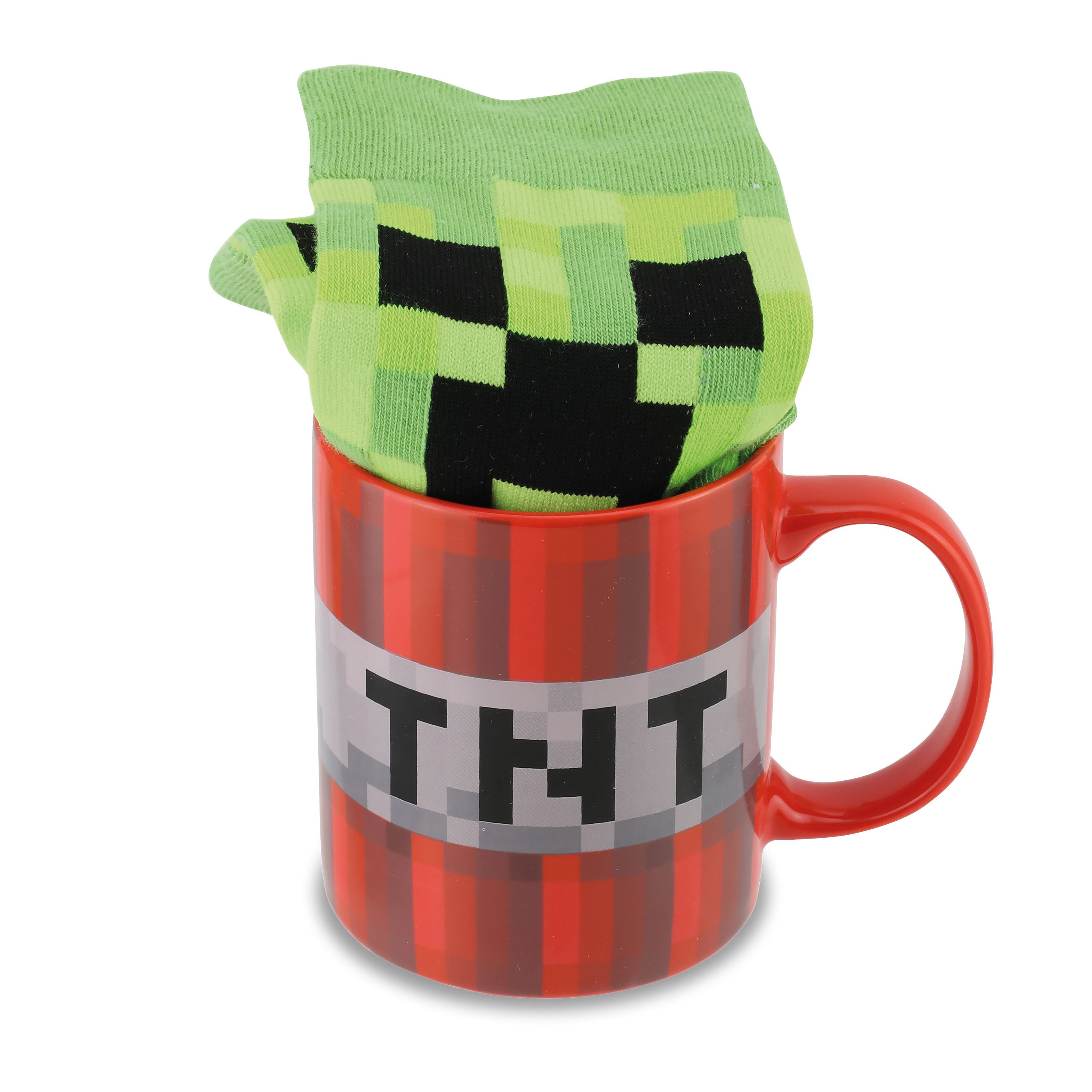 Productafbeelding Minecraft - Creeper Sokken en TNT Mok Set