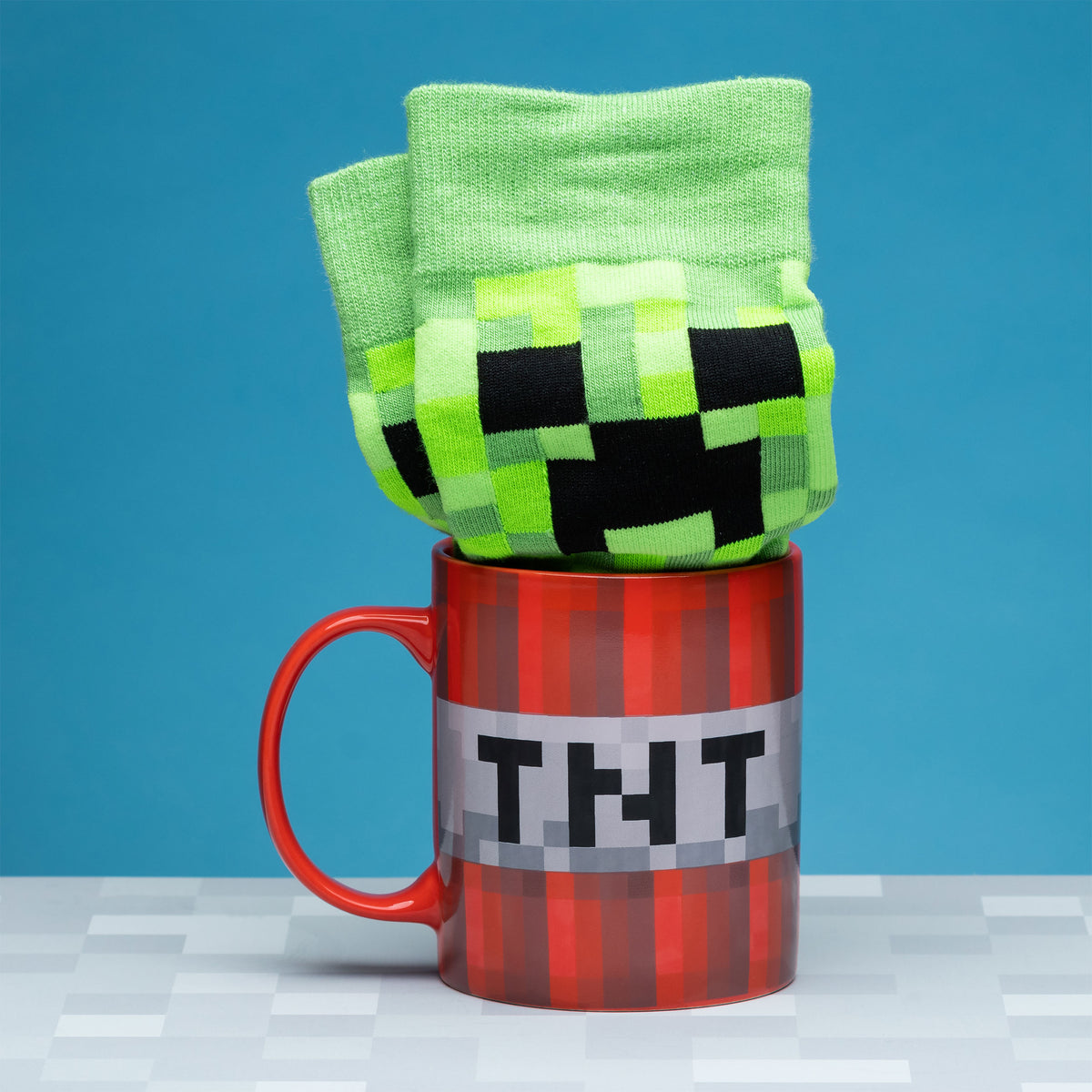 Productafbeelding Minecraft - Creeper Sokken en TNT Mok Set