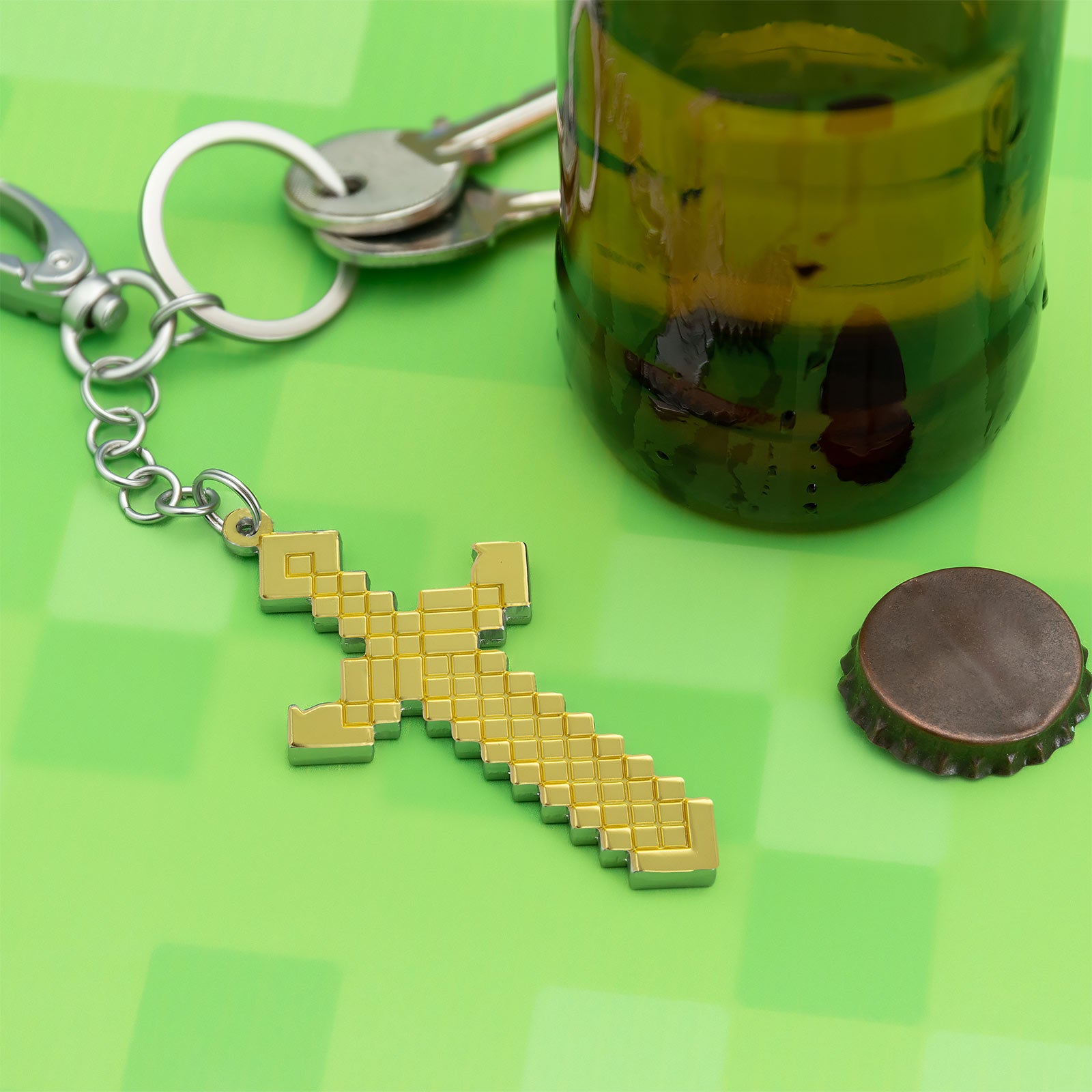 Productafbeelding Zwaard Flesopener en Sleutelhanger - Minecraft