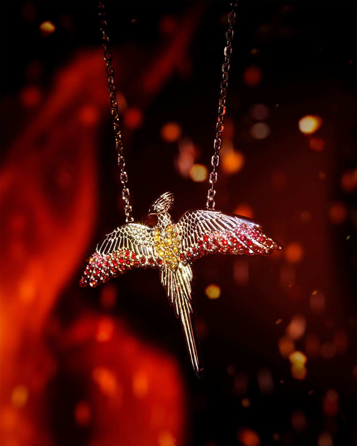 Productafbeelding Harry Potter - Fawkes Ketting met Kristallen
