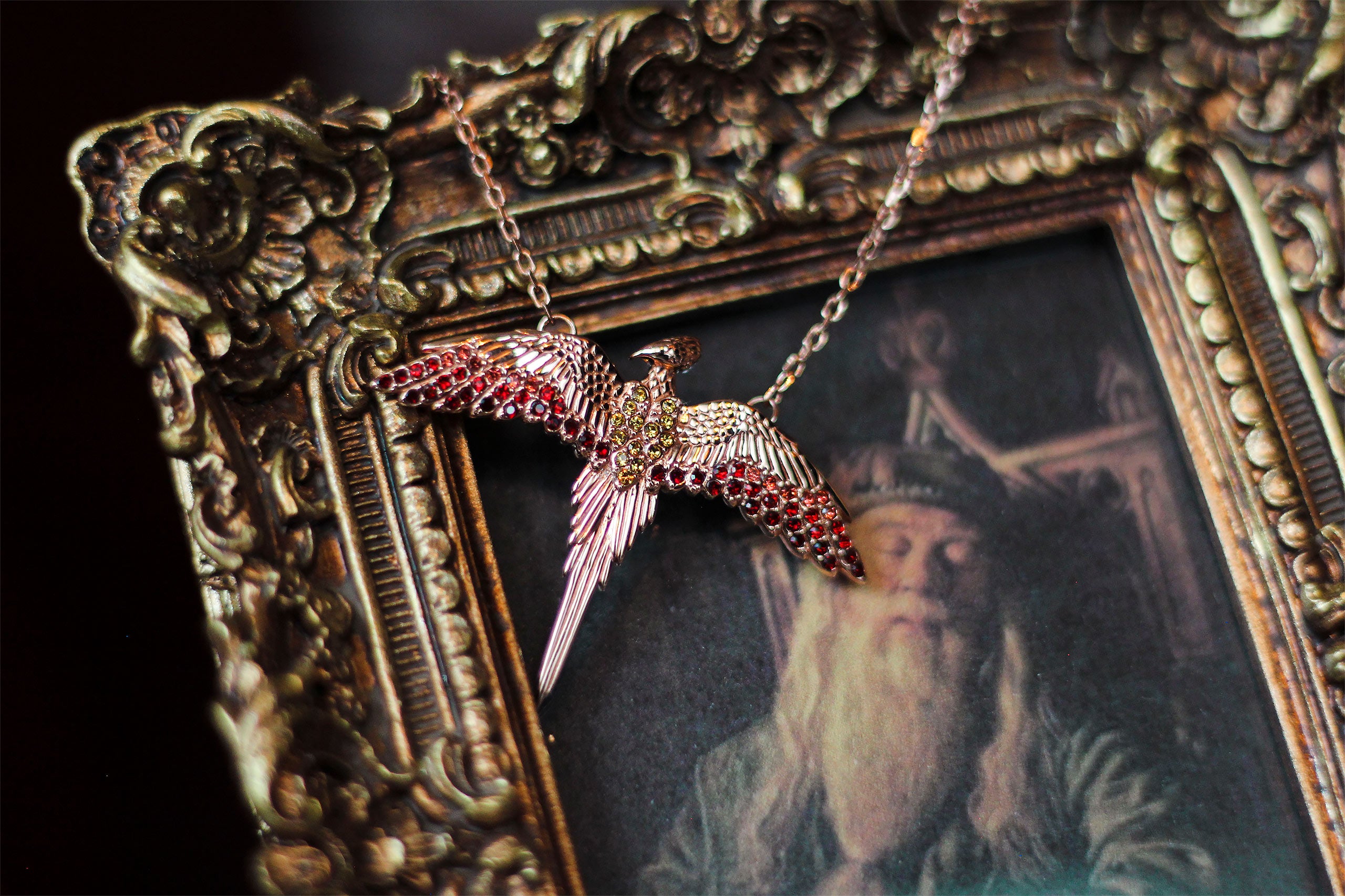 Productafbeelding Harry Potter - Fawkes Ketting met Kristallen