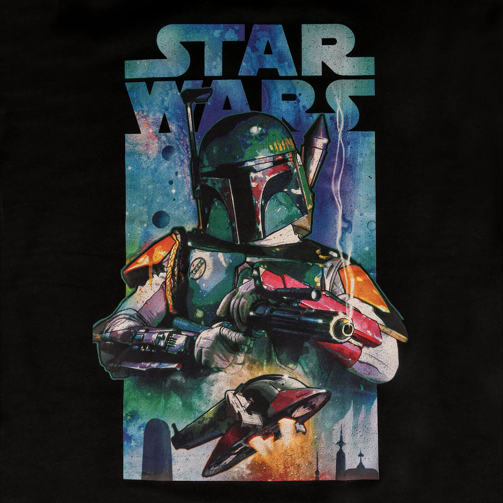 Productafbeelding Star Wars - Boba Fett met Slave I T-shirt zwart