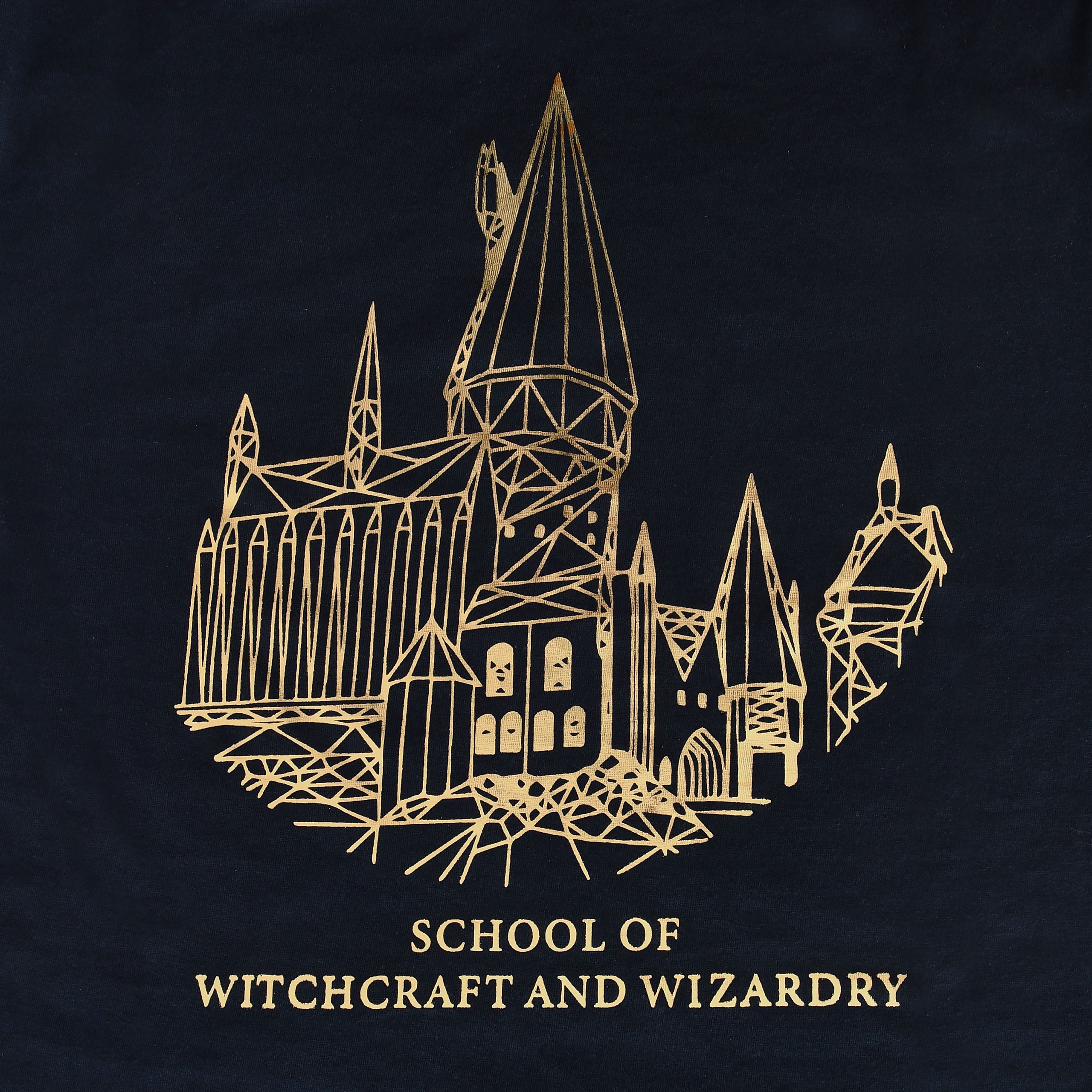 Productafbeelding Harry Potter - Hogwarts School Dames T-shirt Blauw