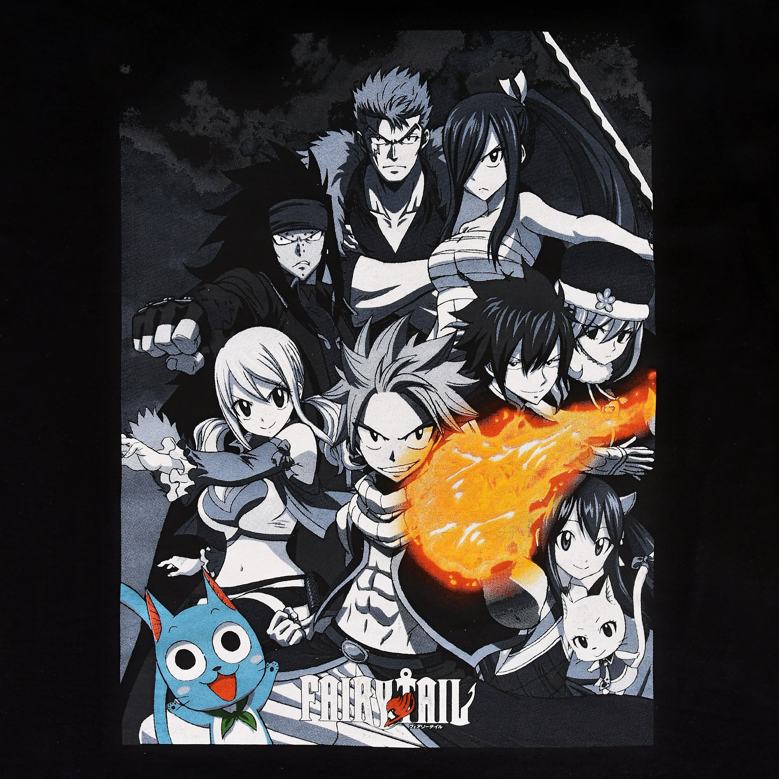 Productafbeelding Fairy Tail - Team Attack T-shirt zwart