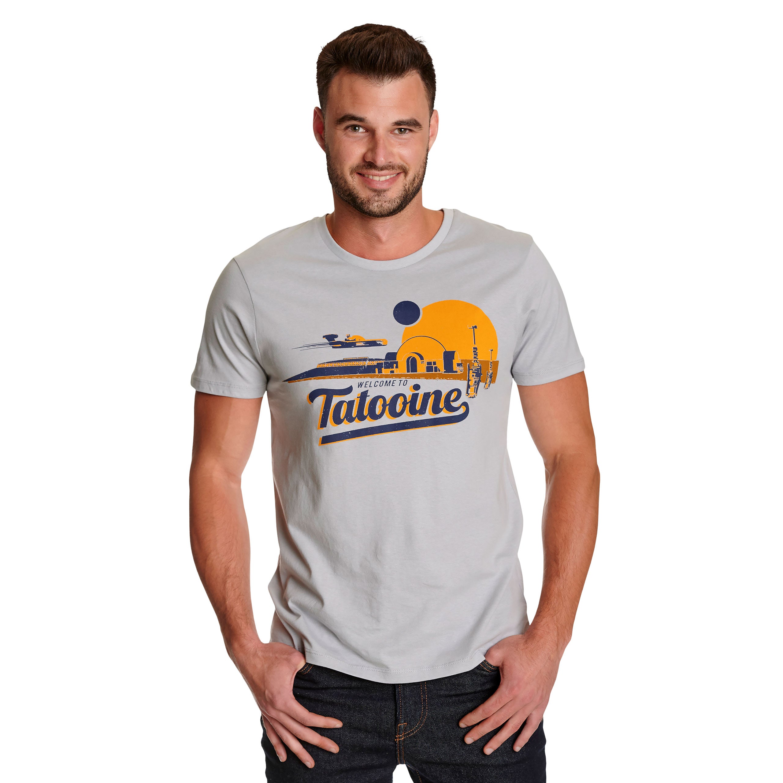 Productafbeelding Star Wars - Welcome to Tatooine T-shirt grijs
