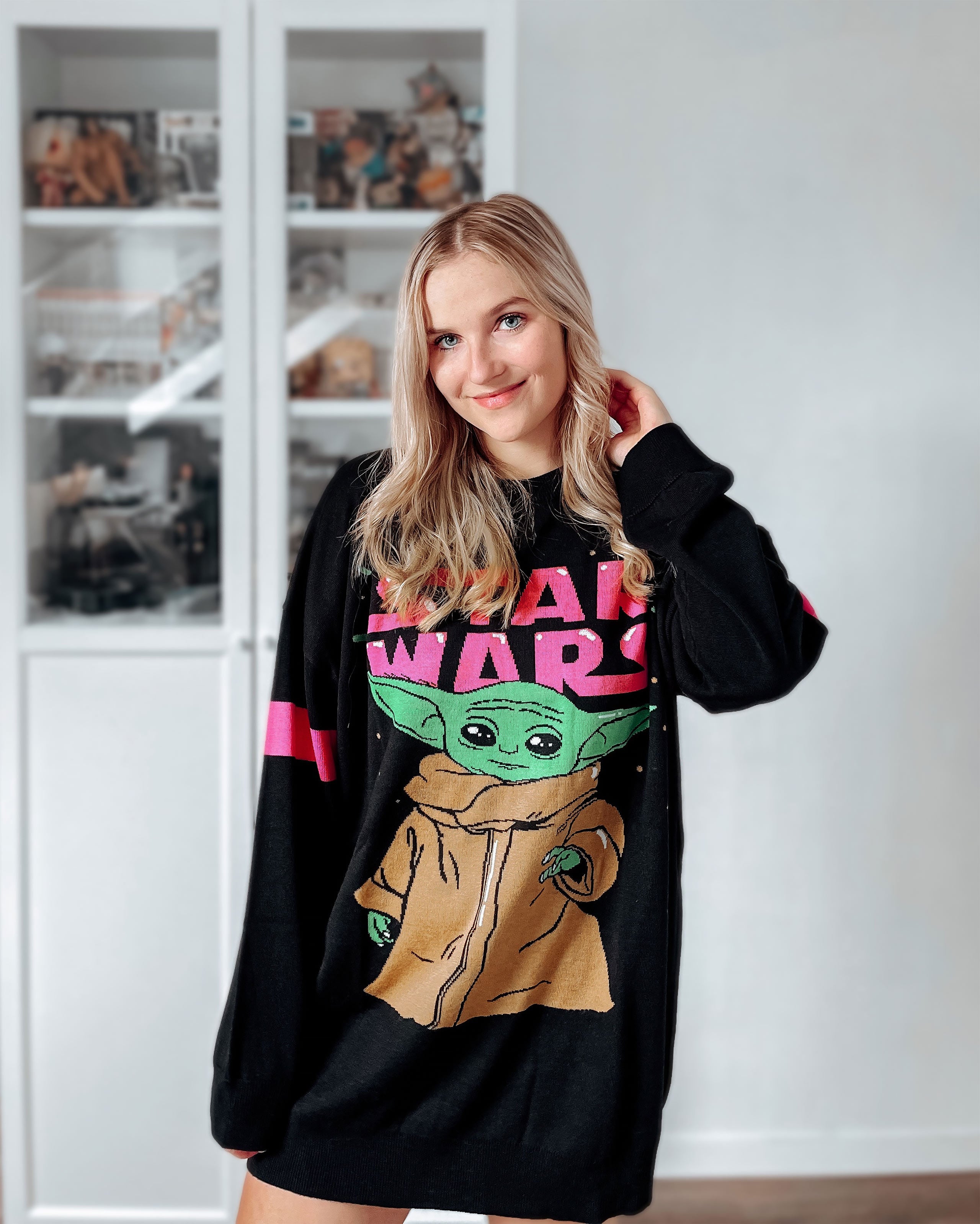 Productafbeelding Grogu Oversize Trui Zwart - Star Wars The Mandalorian