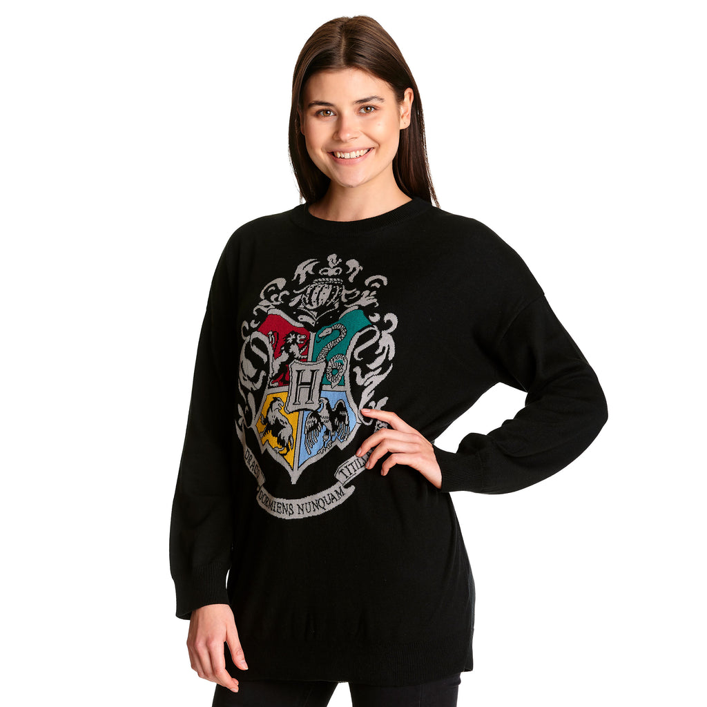 Productafbeelding Harry Potter - Hogwarts Wapen Oversize Sweater zwart