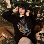 Productafbeelding Harry Potter - Hogwarts Wapen Oversize Sweater zwart