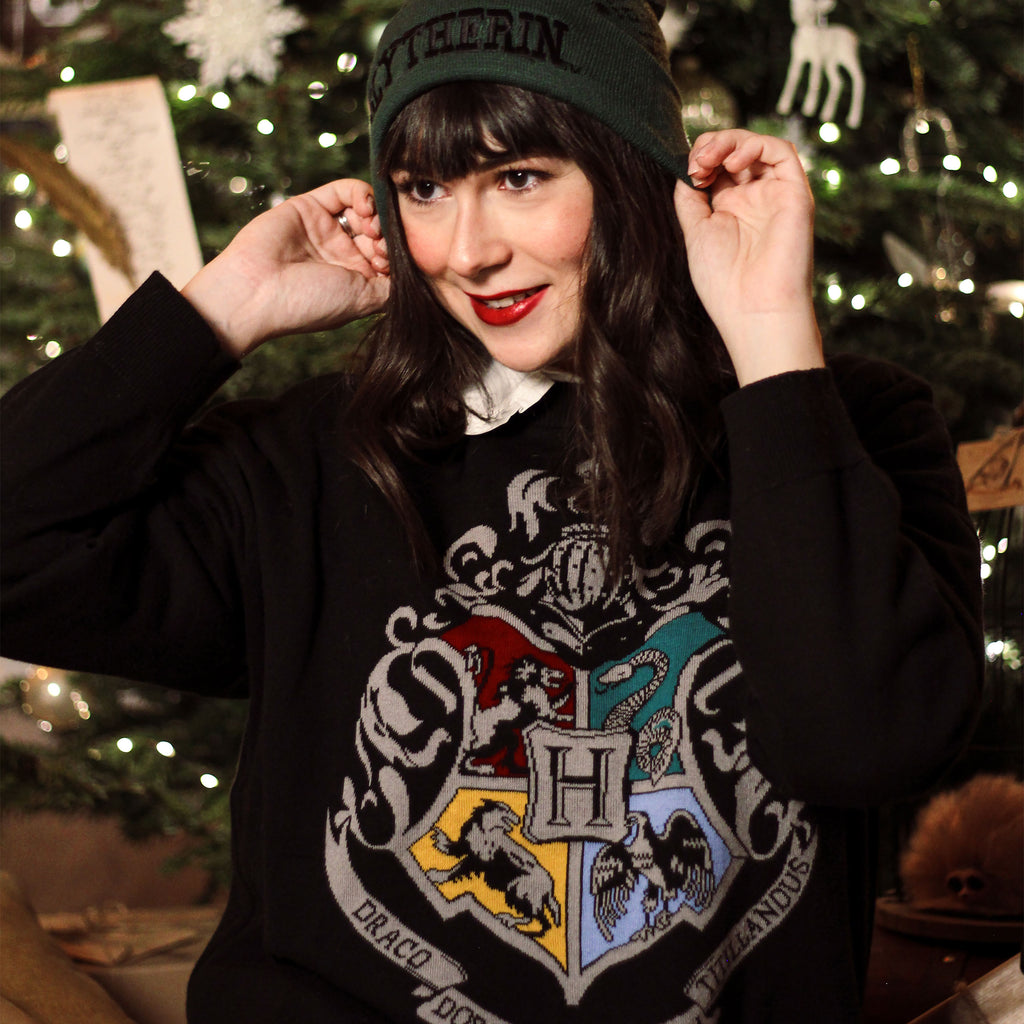 Productafbeelding Harry Potter - Hogwarts Wapen Oversize Sweater zwart