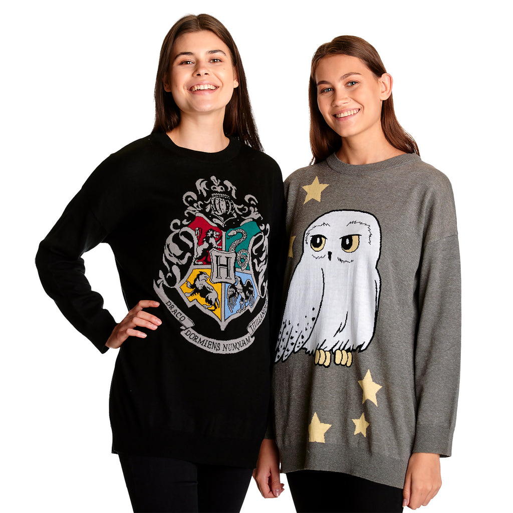 Productafbeelding Harry Potter - Hogwarts Wapen Oversize Sweater zwart