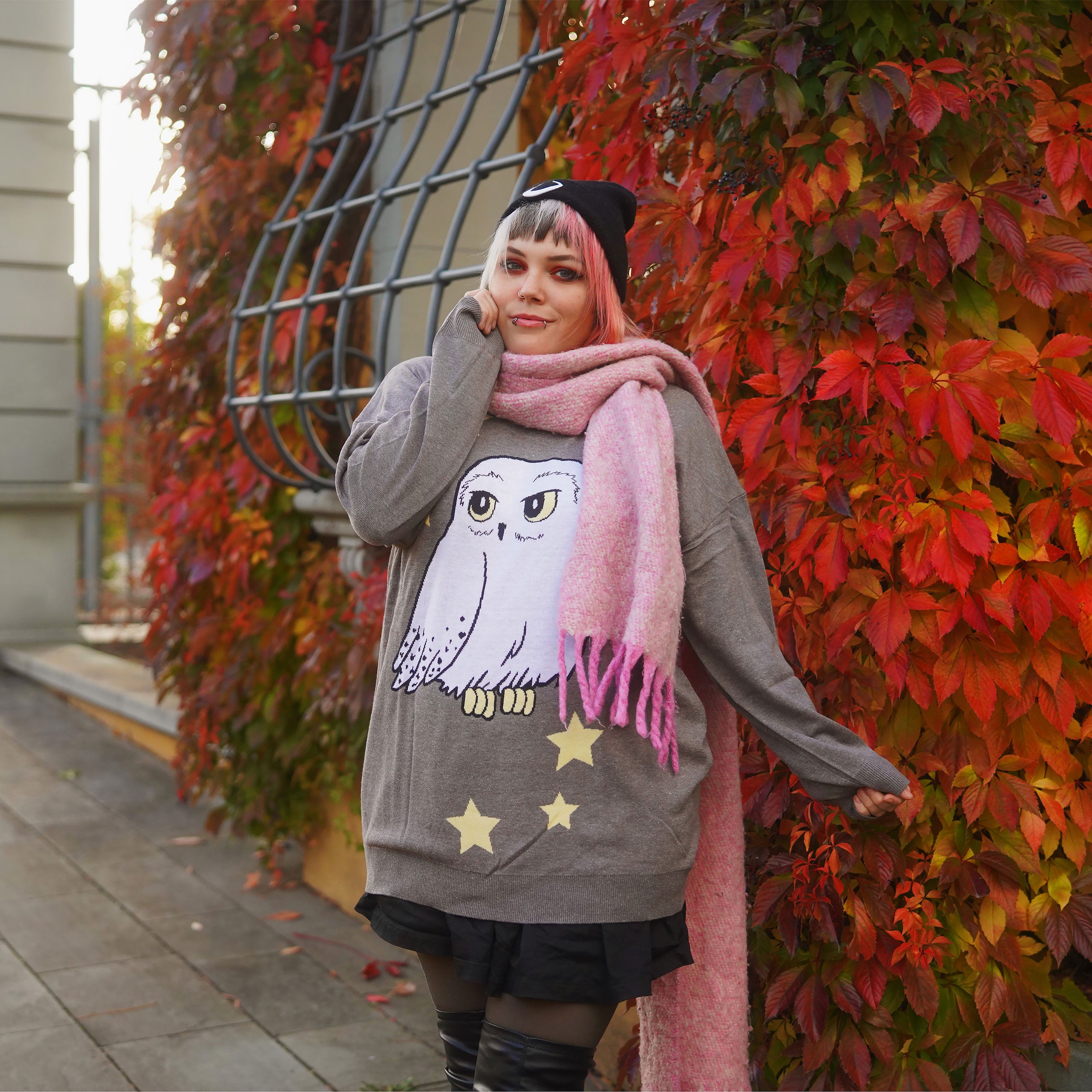 Productafbeelding Harry Potter - Hedwig oversized trui grijs