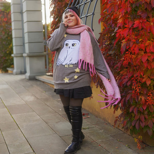 Productafbeelding Harry Potter - Hedwig oversized trui grijs