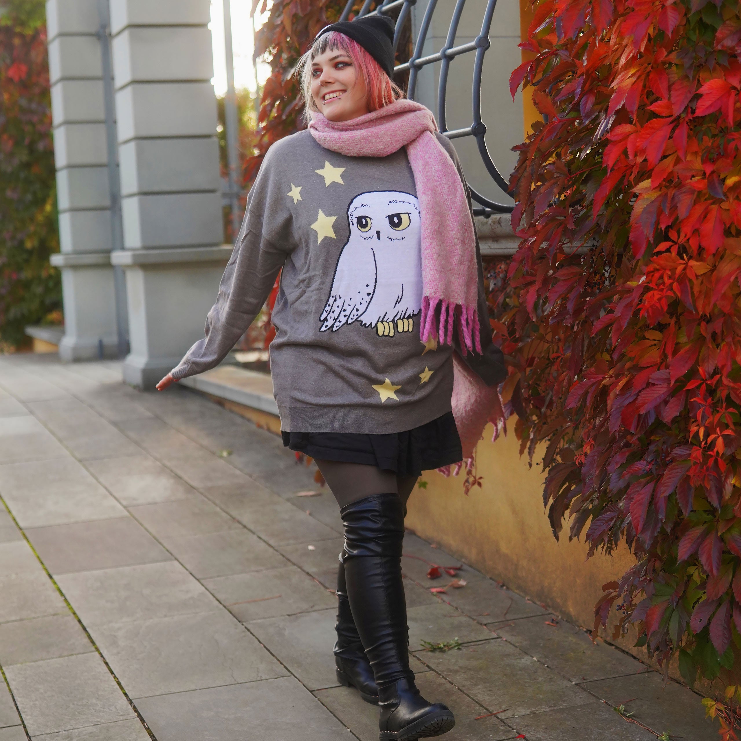 Productafbeelding Harry Potter - Hedwig oversized trui grijs