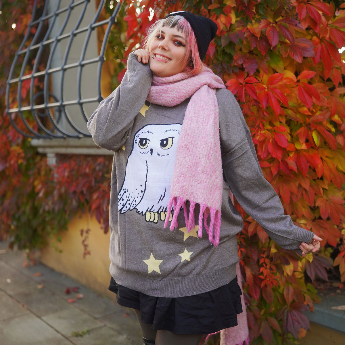Productafbeelding Harry Potter - Hedwig oversized trui grijs