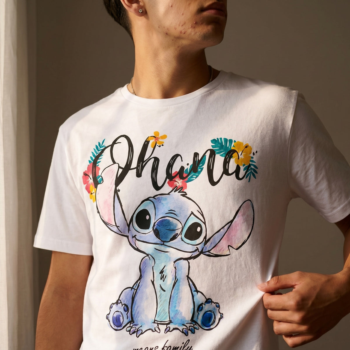 Productafbeelding Lilo & Stitch - Ohana Dames T-shirt Wit