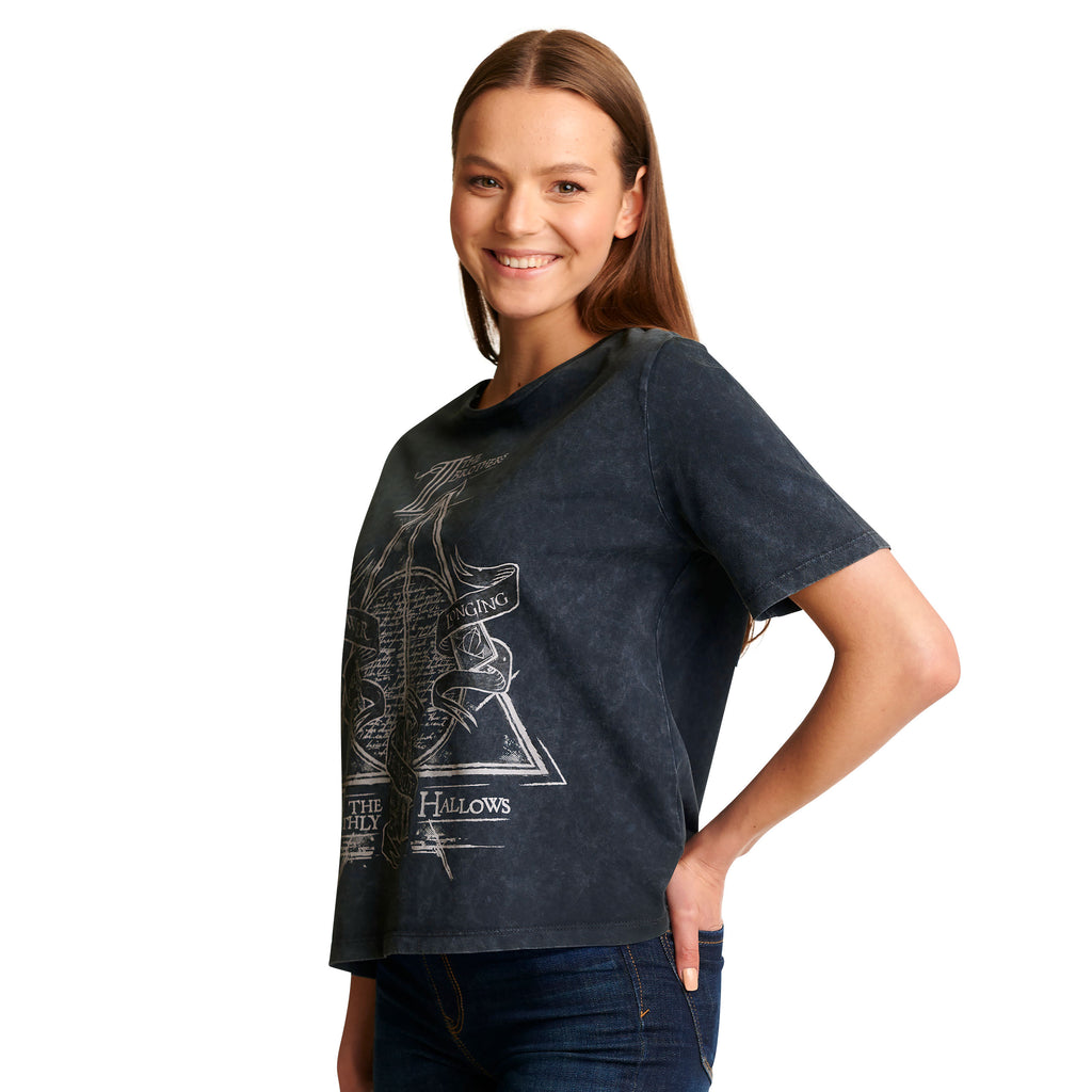 Productafbeelding Harry Potter - Doodly Hallows Dames T-shirt Grijs