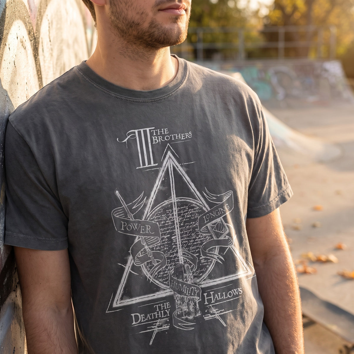 Productafbeelding Harry Potter - Doodly Hallows Dames T-shirt Grijs