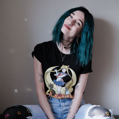 Productafbeelding Sailor Moon - Pose T-shirt Dames zwart