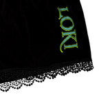 Productafbeelding Loki - Logo Pyjama Dames kort met kant zwart
