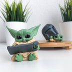Productafbeelding Grogu met Helm en Tablet Mini Figurenset - Star Wars The Mandalorian