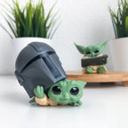 Productafbeelding Grogu met Helm en Tablet Mini Figurenset - Star Wars The Mandalorian
