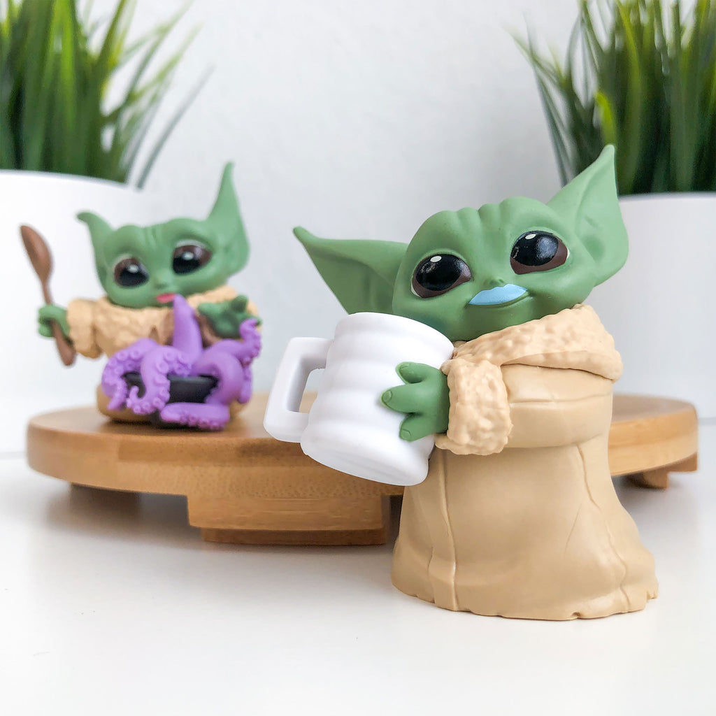 Productafbeelding Grogu met Tentakelsoep en Melksnor Pose Mini Figuren Set - Star Wars The Mandalorian
