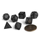 Productafbeelding Witcher - Yennefer Obsidian Star RPG Dobbelstenen Set 7dlg met Verzamelmunt