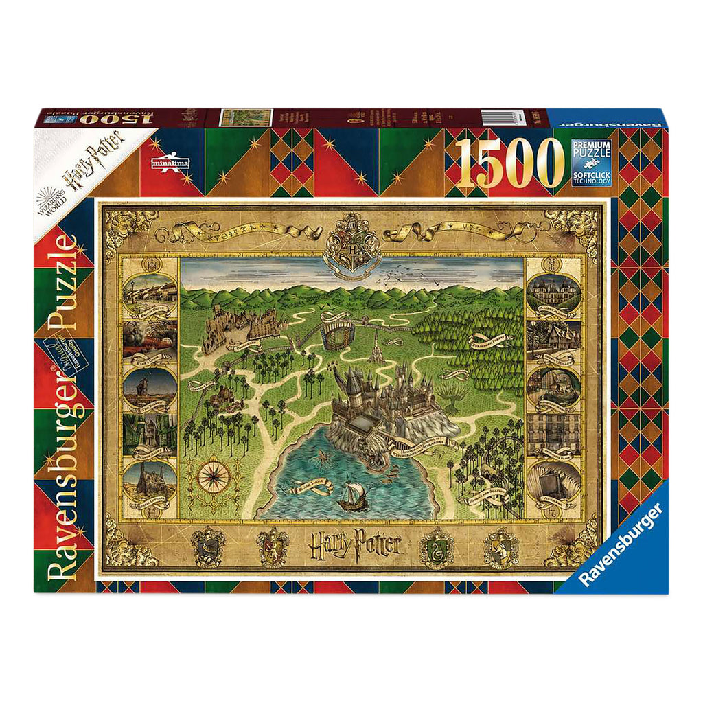 Productafbeelding Harry Potter - Hogwarts Kaart Puzzel 1500 Stukjes