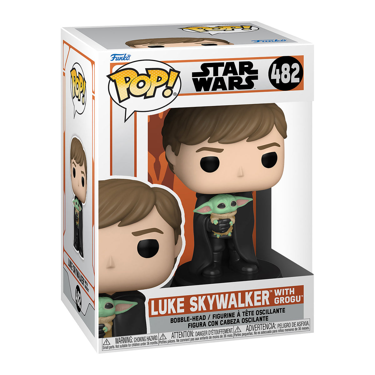 Productafbeelding Luke Skywalker met Grogu Funko Pop Bobblehead Figuur - Star Wars The Mandalorian