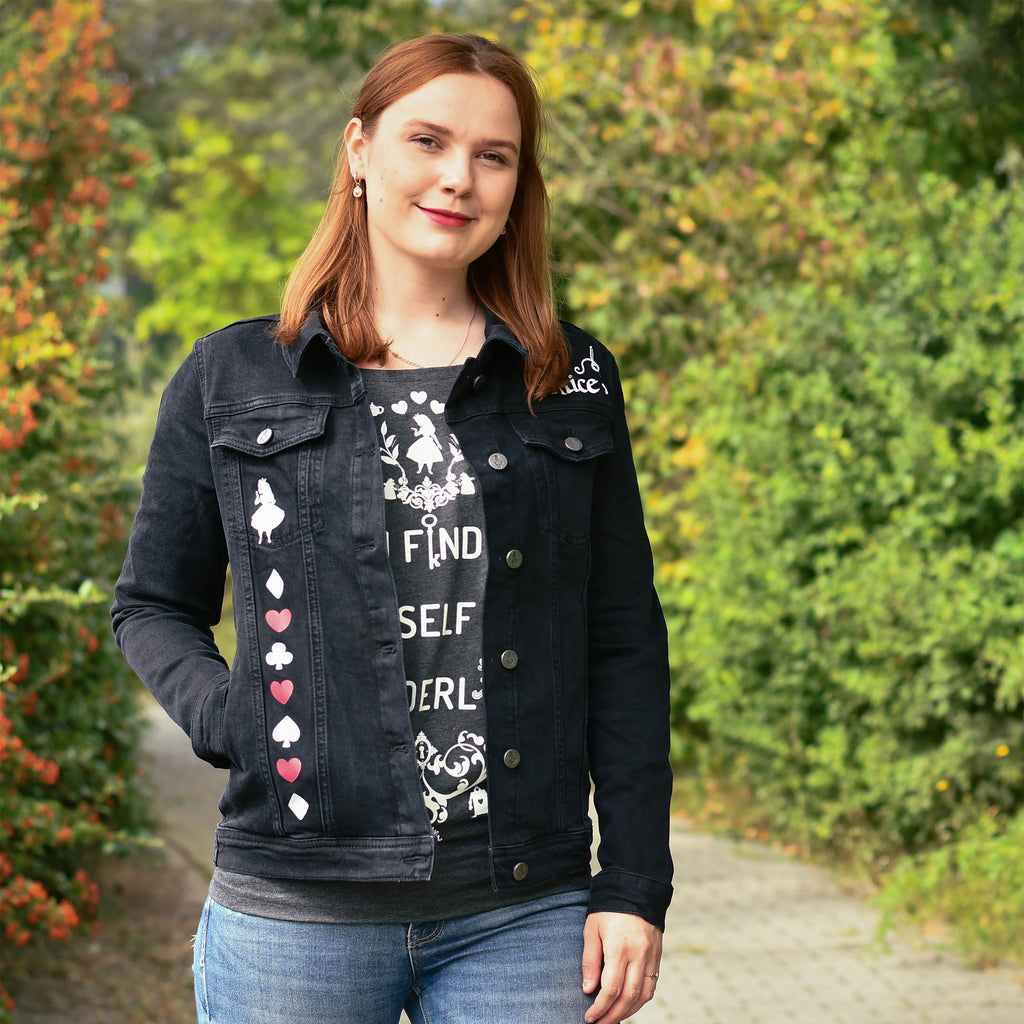 Productafbeelding Alice in Wonderland - Zwarte dames spijkerjas