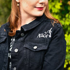 Productafbeelding Alice in Wonderland - Zwarte dames spijkerjas