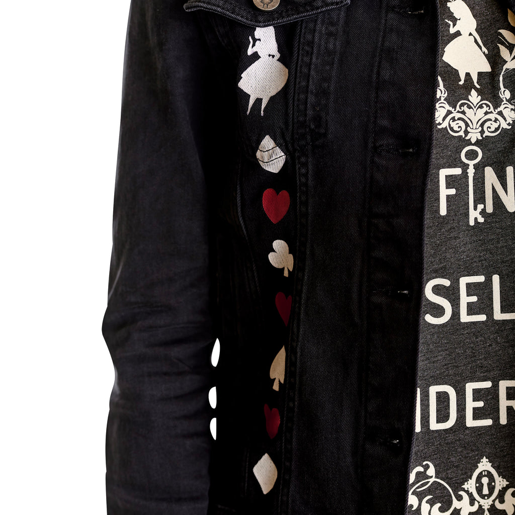 Productafbeelding Alice in Wonderland - Zwarte dames spijkerjas