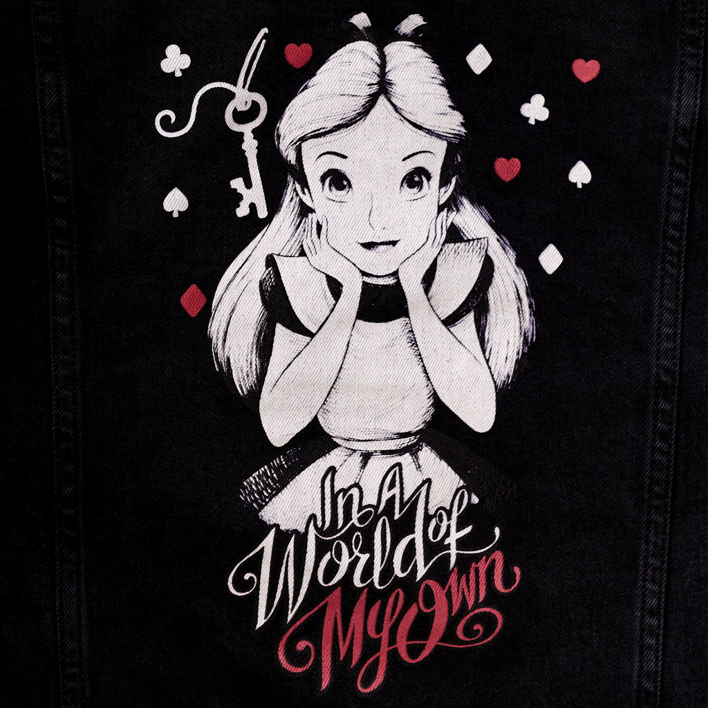 Productafbeelding Alice in Wonderland - Zwarte dames spijkerjas