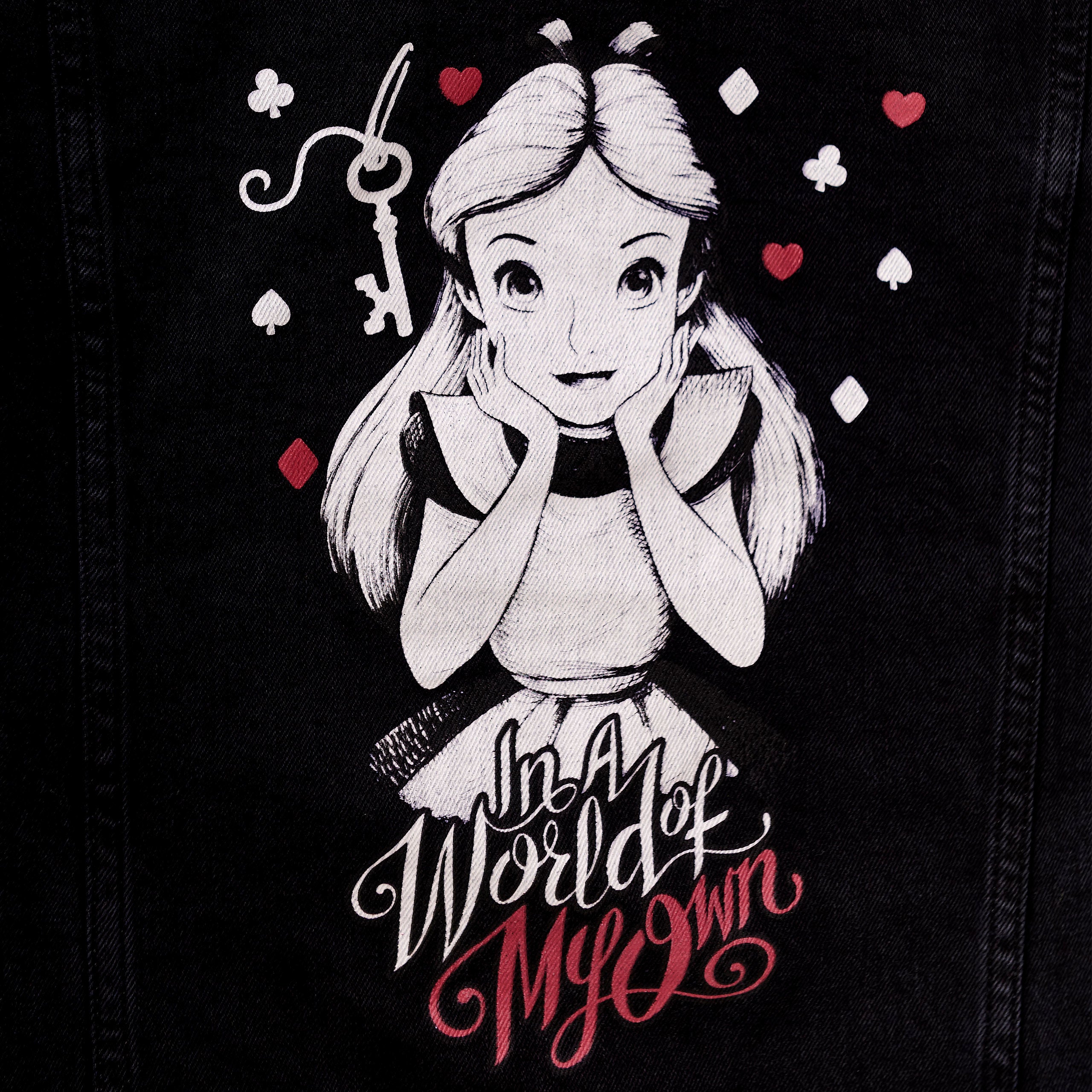 Productafbeelding Alice in Wonderland - Zwarte dames spijkerjas