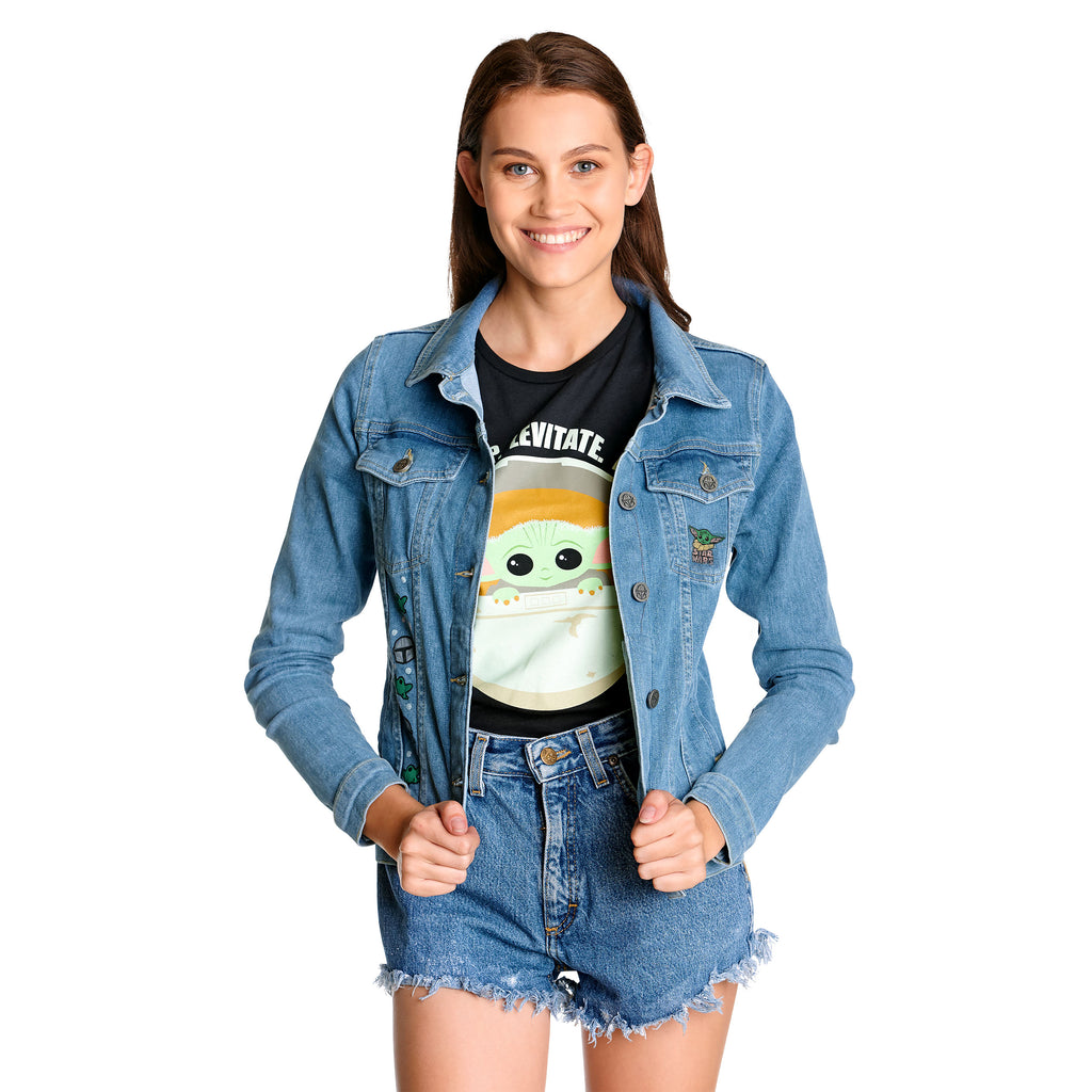 Productafbeelding Grogu Dames Spijkerjas Blauw - Star Wars The Mandalorian