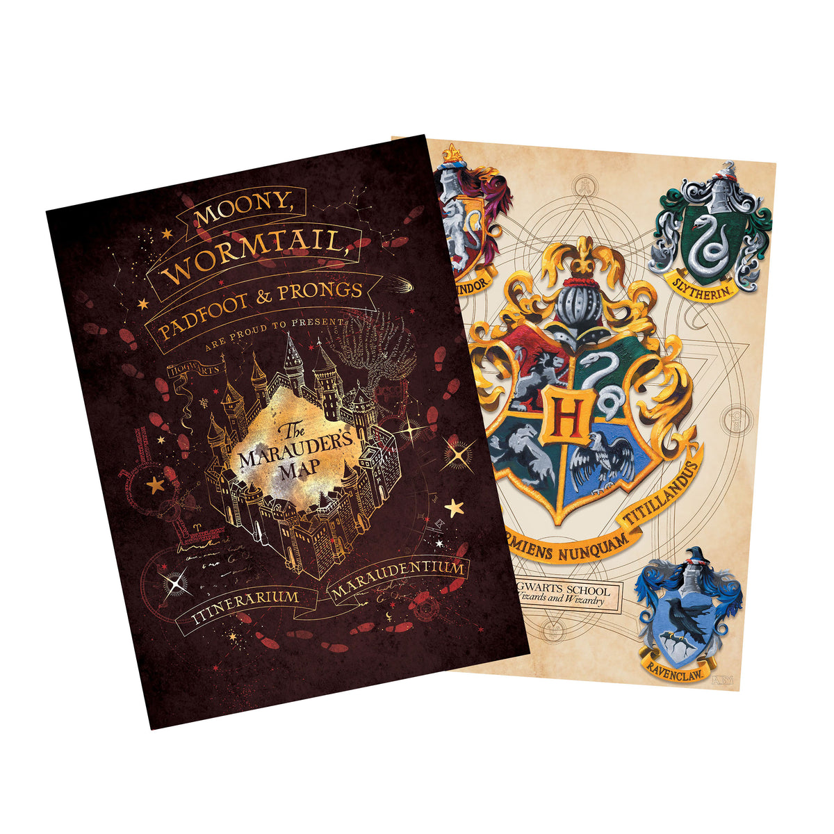 Productafbeelding Harry Potter - Hogwarts Wapen & Sluipwegwijzer Poster 2-set