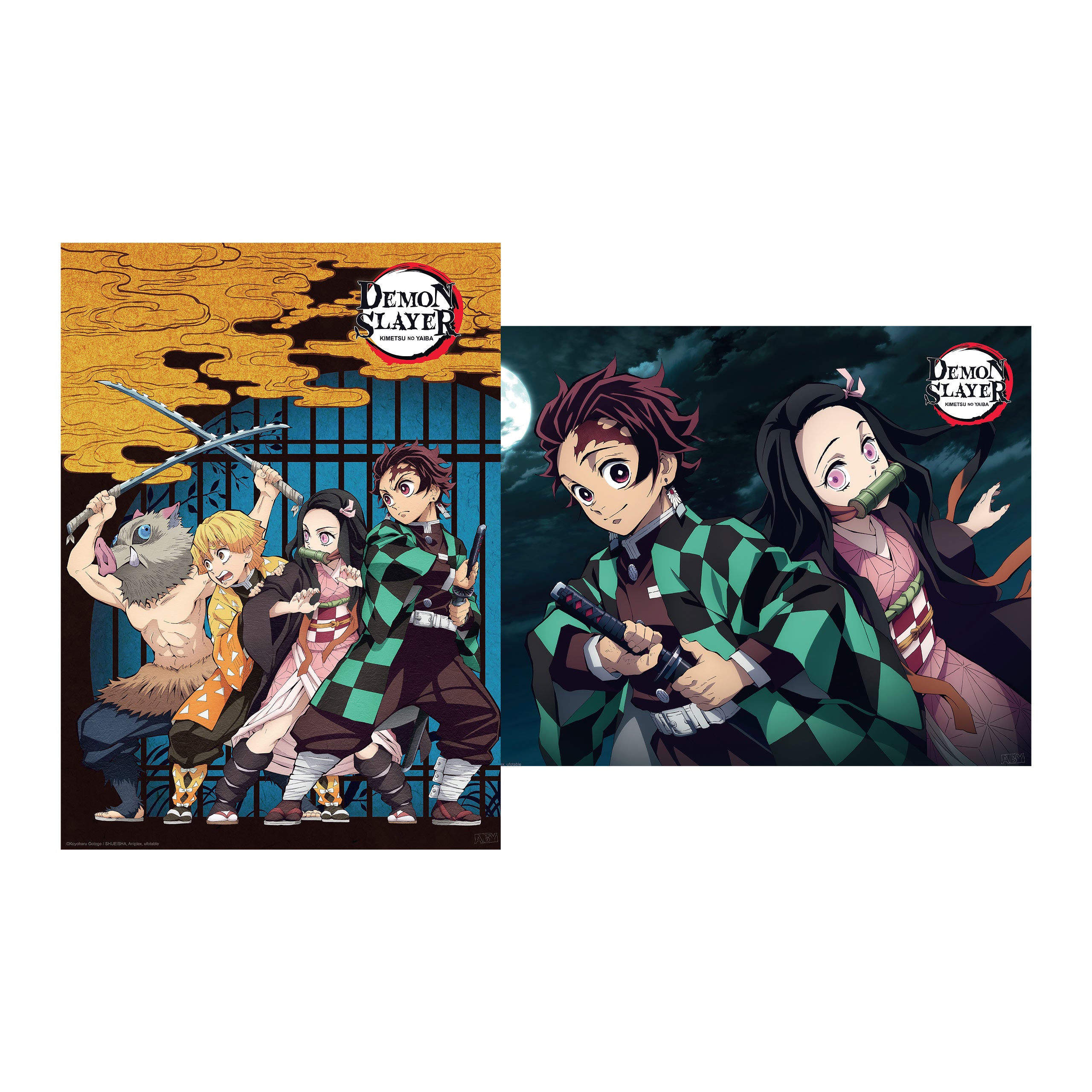 Productafbeelding Demon Slayer - Groep & Duo Poster 2-delige Set