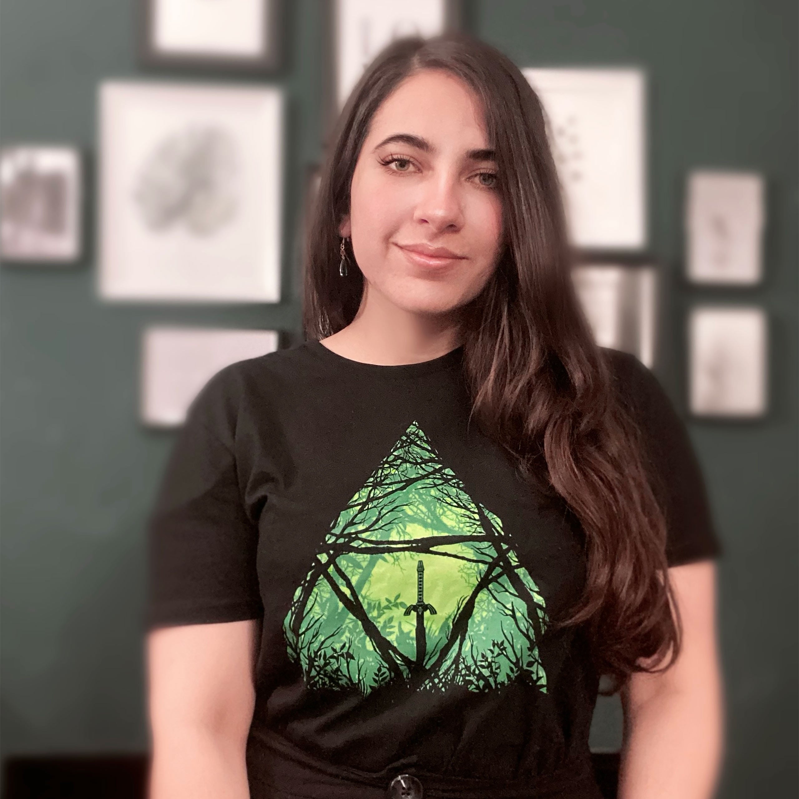 Productafbeelding Meesterzwaard in het Bos T-shirt voor Zelda Fans Zwart